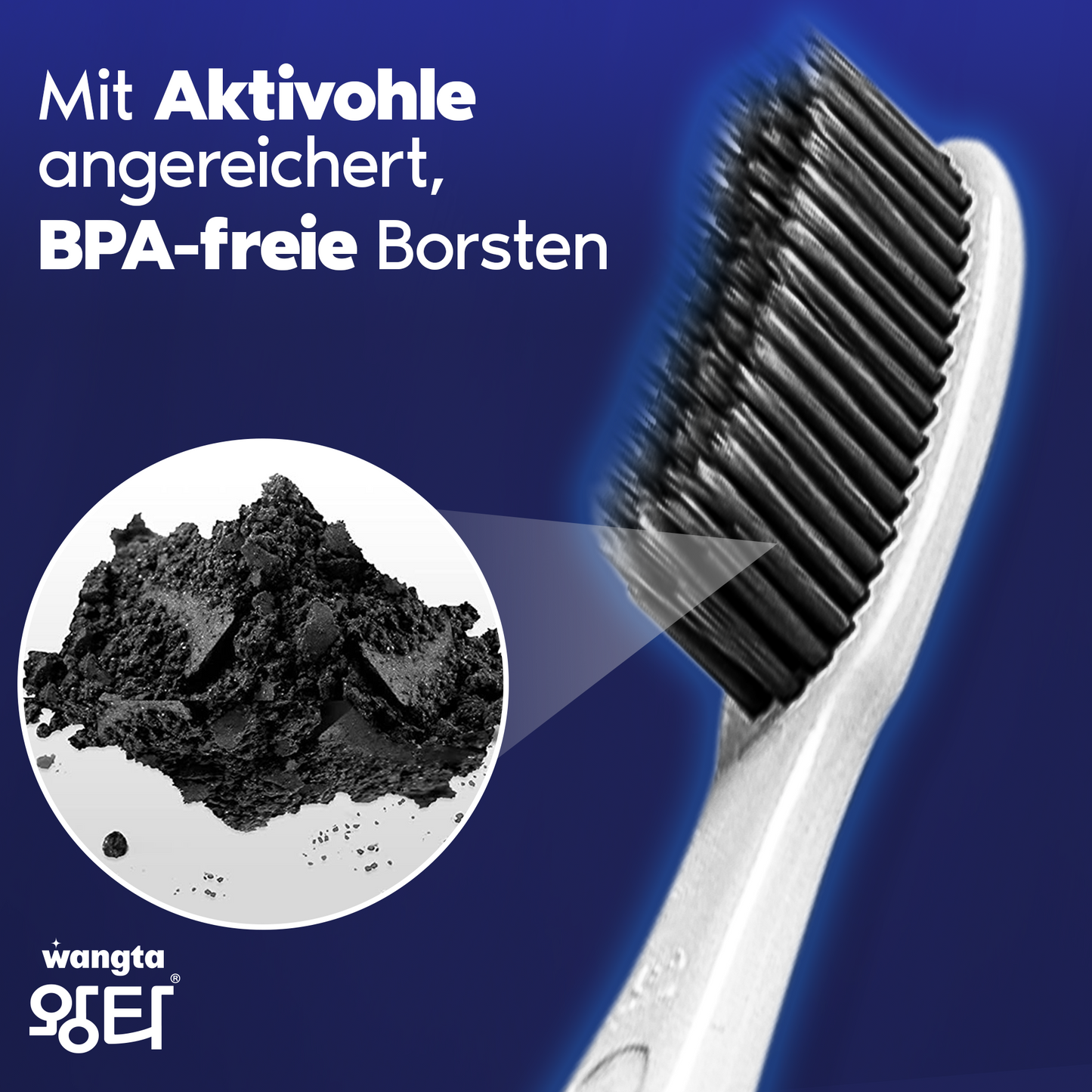 XL Zahnbürste Weich, Charcoal, Vorteilspackung