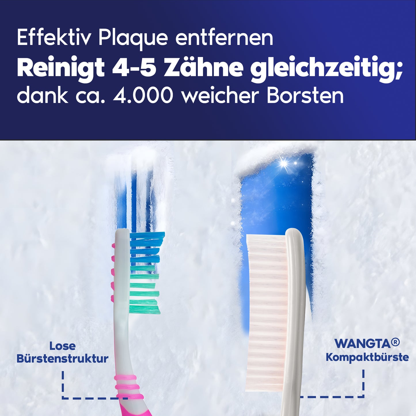 XL Zahnbürste Weich, White Stone, Vorteilspackung