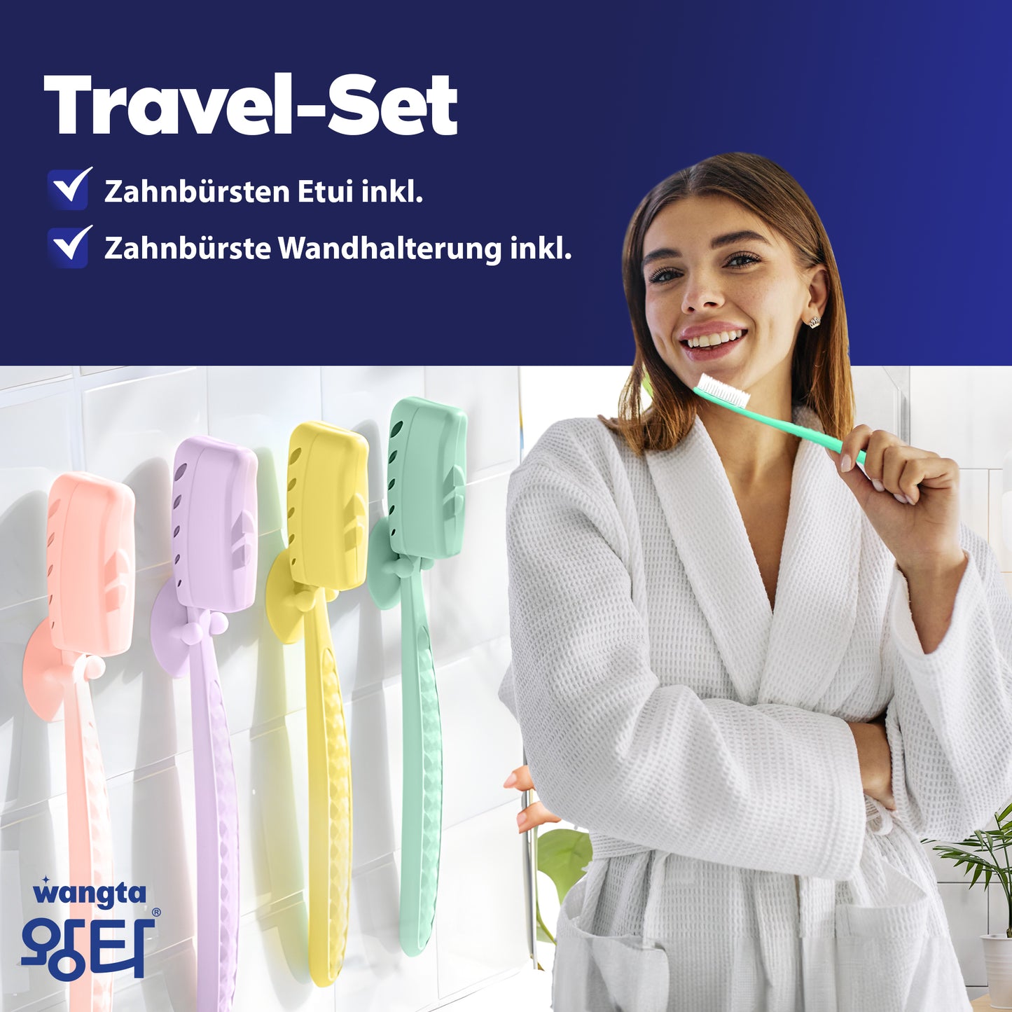 XL Zahnbürste Weich, White Pastel, Travel Set