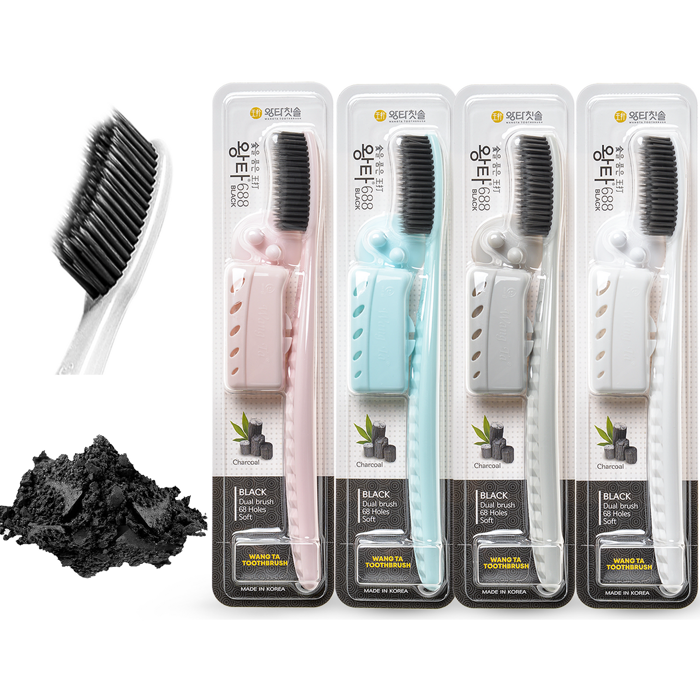 XL Zahnbürste Weich, Charcoal, Travel Set