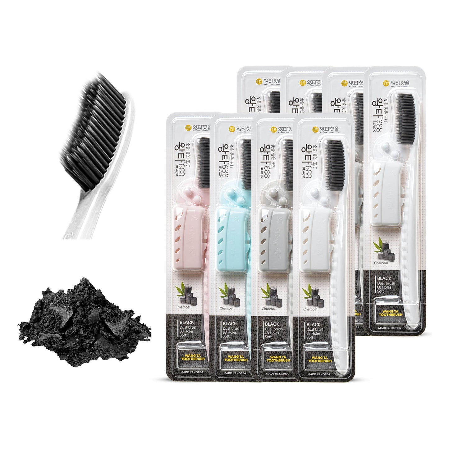 XL Zahnbürste Weich, Charcoal, Travel Set