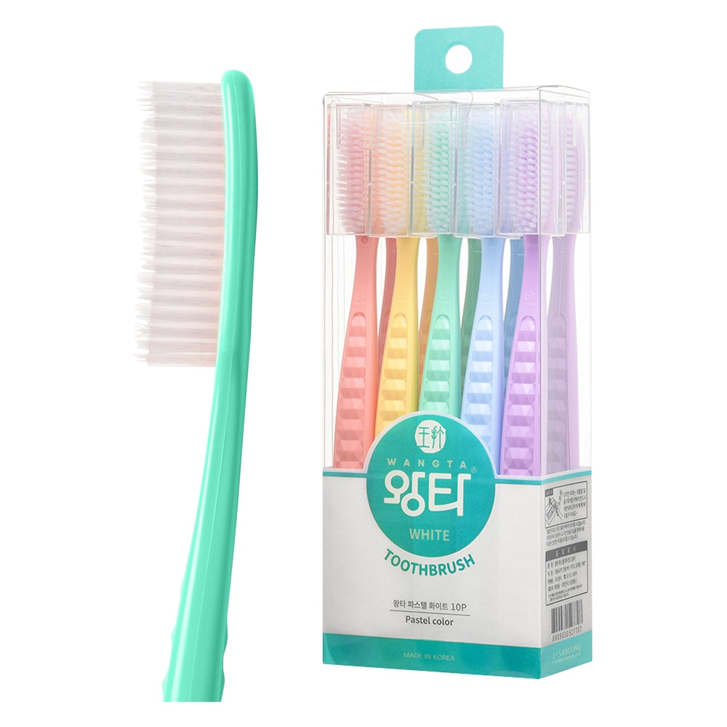 XL Zahnbürste Weich, White Pastel, Vorteilspackung