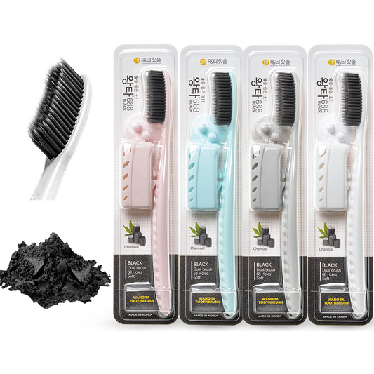 XL Zahnbürste Weich, Charcoal, Travel Set