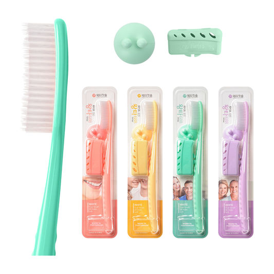 XL Zahnbürste Weich, White Pastel, Travel Set