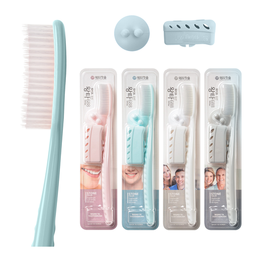 XL Zahnbürste Weich, White Stone, Travel Set