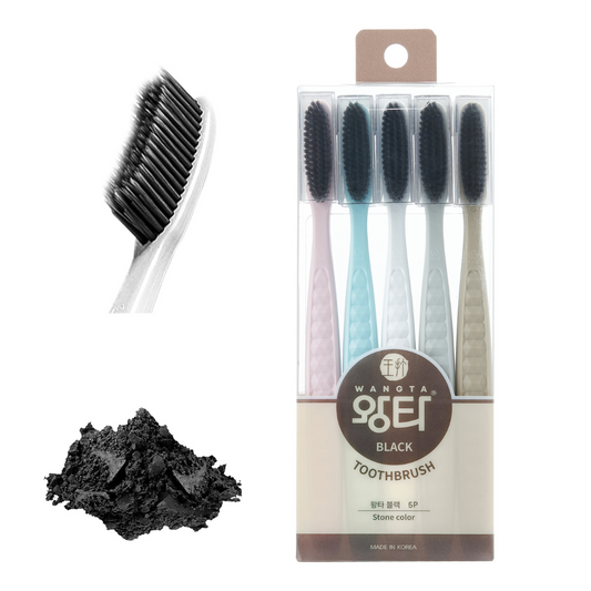 XL Zahnbürste Weich, Charcoal, Vorteilspackung